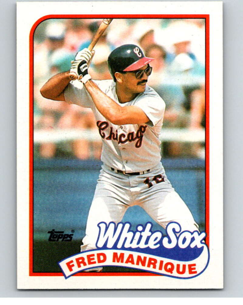 1989 Topps Baseball #108 Fred Manrique  Chicago White Sox  Image 1