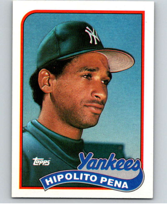 1989 Topps Baseball #109 Hipolito Pena  New York Yankees  Image 1