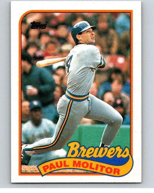 1989 Topps Baseball #110 Paul Molitor  Milwaukee Brewers  Image 1