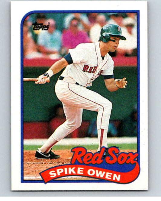 1989 Topps Baseball #123 Spike Owen  Boston Red Sox  Image 1
