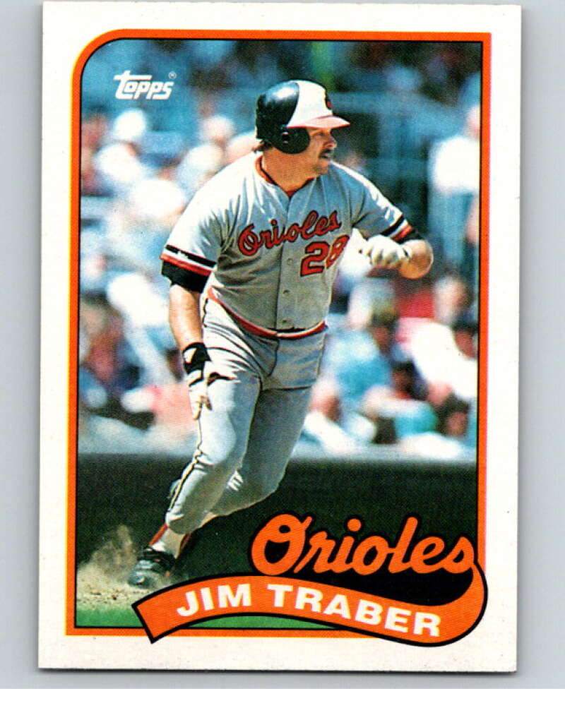 1989 Topps Baseball #124 Jim Traber Baltimore Orioles Image 1