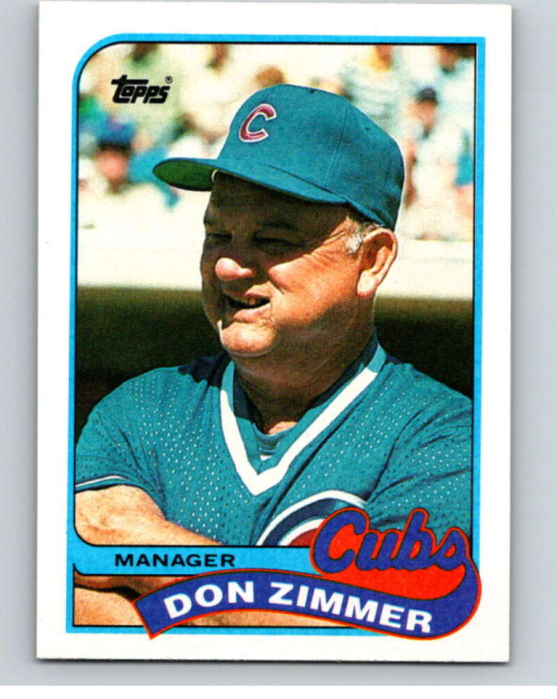 1989 Topps Baseball #134 Don Zimmer MG Chicago Cubs Image 1