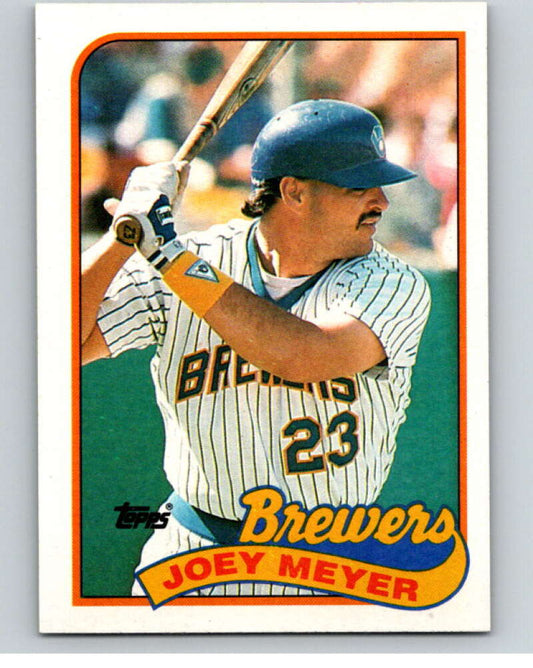 1989 Topps Baseball #136 Joey Meyer  Milwaukee Brewers  Image 1