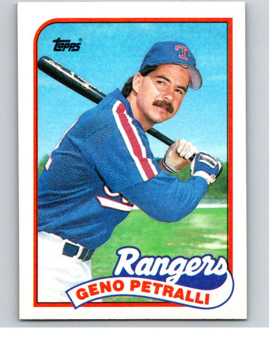 1989 Topps Baseball #137 Geno Petralli  Texas Rangers  Image 1