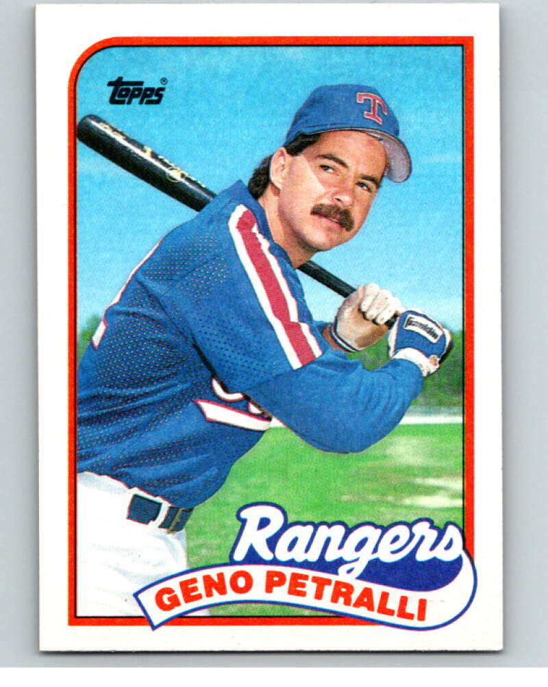 1989 Topps Baseball #137 Geno Petralli Texas Rangers Image 1