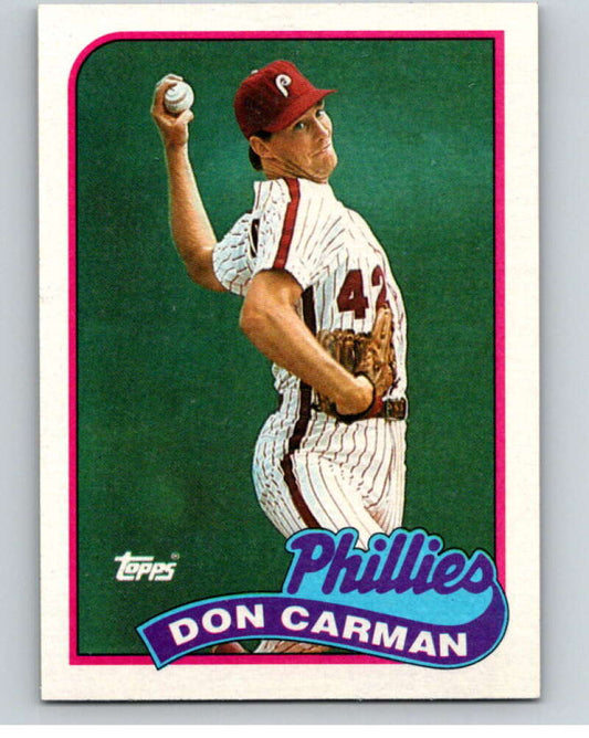 1989 Topps Baseball #154 Don Carman  Philadelphia Phillies  Image 1
