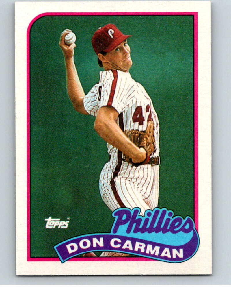 1989 Topps Baseball #154 Don Carman Philadelphia Phillies Image 1