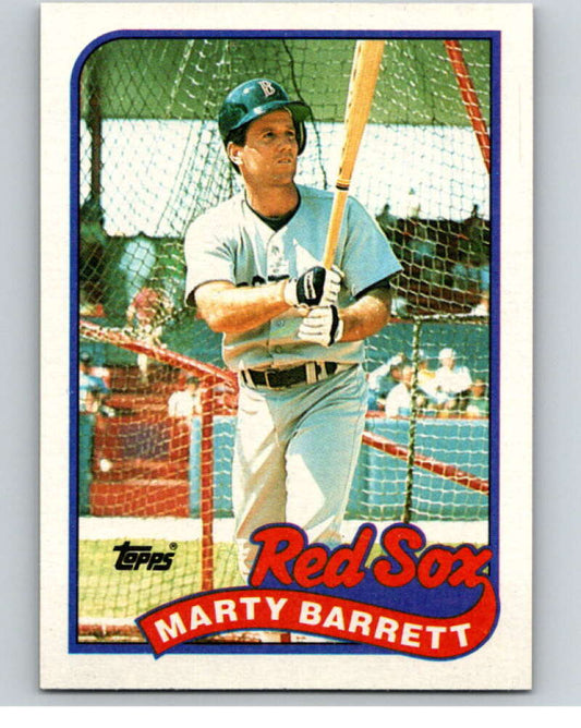1989 Topps Baseball #155 Marty Barrett  Boston Red Sox  Image 1
