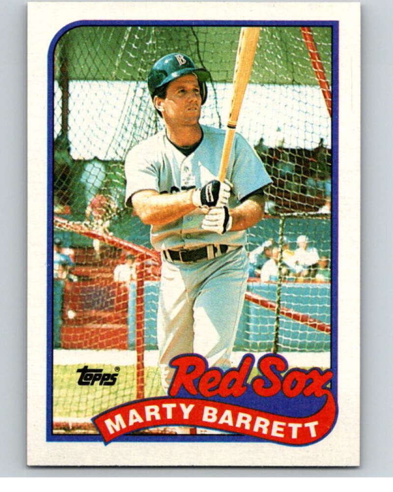 1989 Topps Baseball #155 Marty Barrett Boston Red Sox Image 1