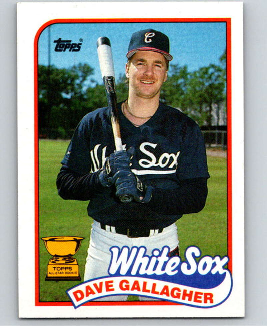 1989 Topps Baseball #156 Dave Gallagher  RC Rookie Chicago White Sox  Image 1