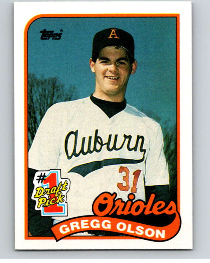 1989 Topps Baseball #161 Gregg Olson UER RC Rookie Baltimore Orioles Image 1