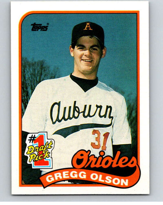 1989 Topps Baseball #161 Gregg Olson UER  RC Rookie Baltimore Orioles  Image 1