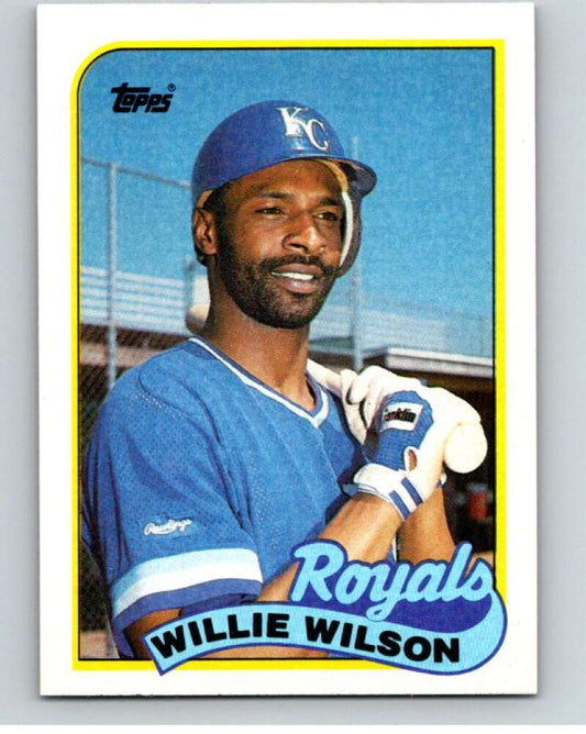 1989 Topps Baseball #168 Willie Wilson  Kansas City Royals  Image 1