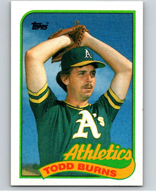 1989 Topps Baseball #174 Todd Burns  Oakland Athletics  Image 1