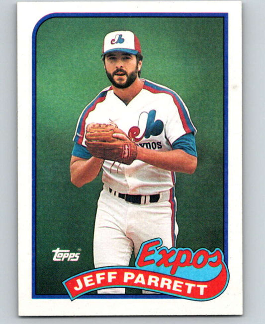 1989 Topps Baseball #176 Jeff Parrett  Montreal Expos  Image 1