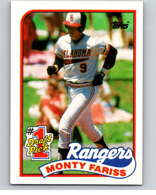 1989 Topps Baseball #177 Monty Fariss FDP  RC Rookie Texas Rangers  Image 1
