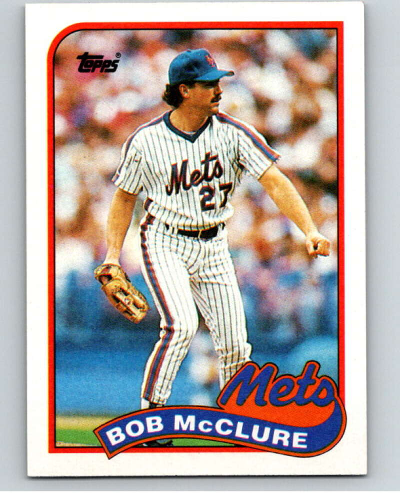 1989 Topps Baseball #182 Bob McClure  New York Mets  Image 1