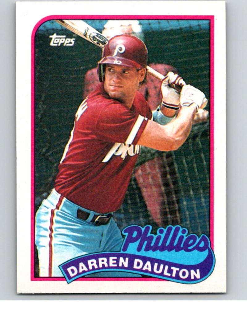 1989 Topps Baseball #187 Darren Daulton Philadelphia Phillies Image 1