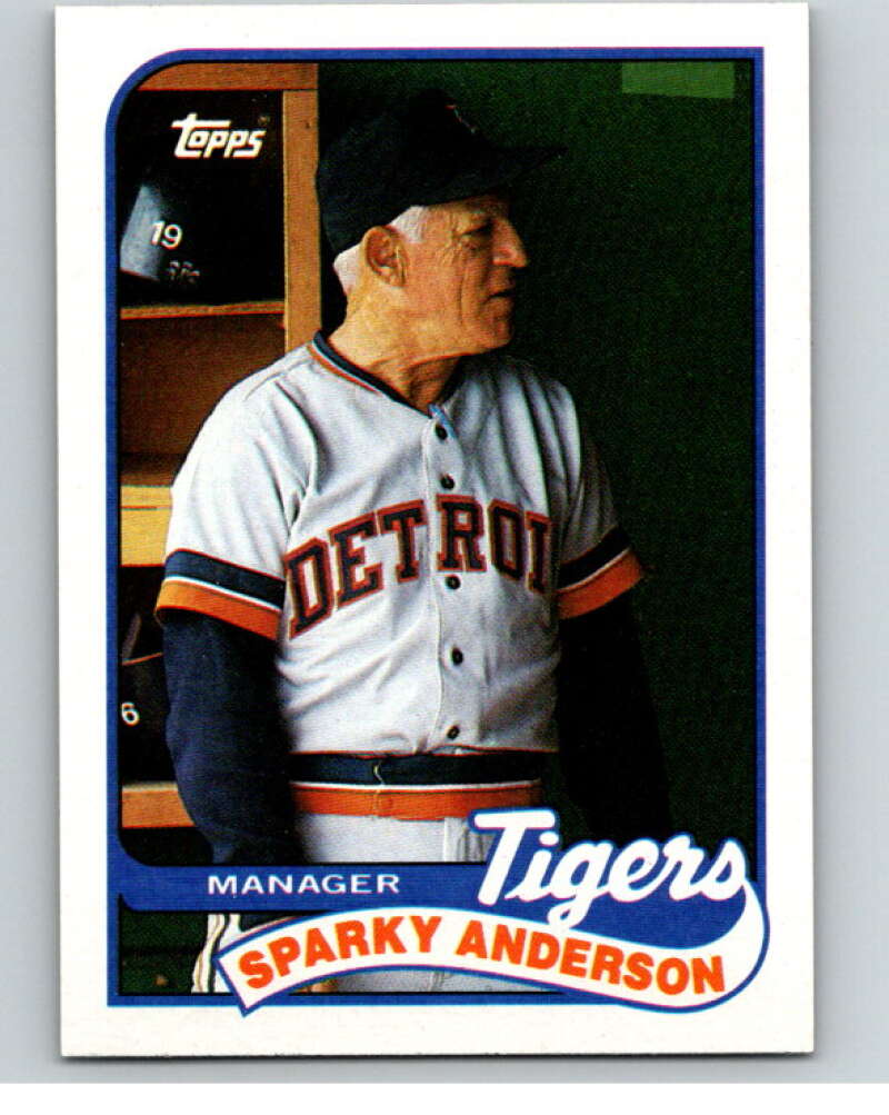 1989 Topps Baseball #193 Sparky Anderson UER Detroit Tigers Image 1