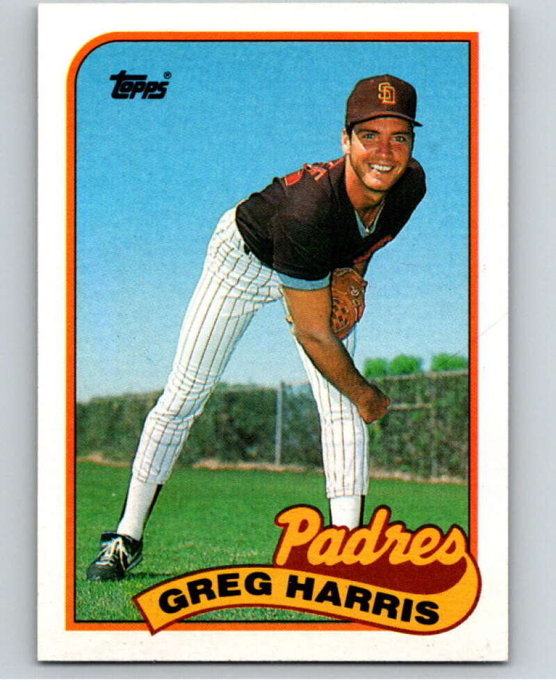 1989 Topps Baseball #194 Greg Harris RC Rookie San Diego Padres Image 1