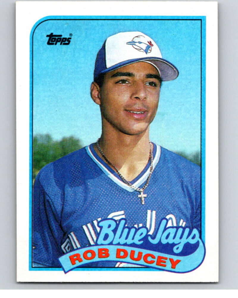 1989 Topps Baseball #203 Rob Ducey Toronto Blue Jays Image 1