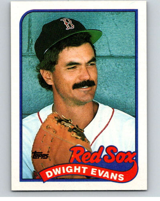 1989 Topps Baseball #205 Dwight Evans  Boston Red Sox  Image 1