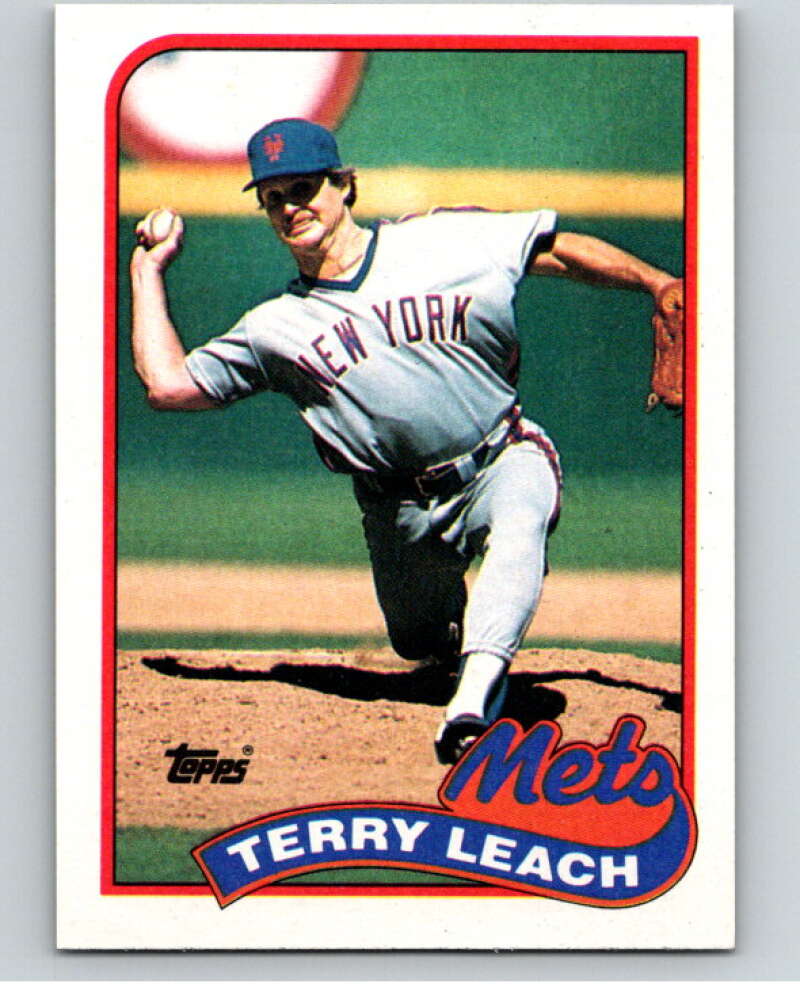 1989 Topps Baseball #207 Terry Leach New York Mets Image 1