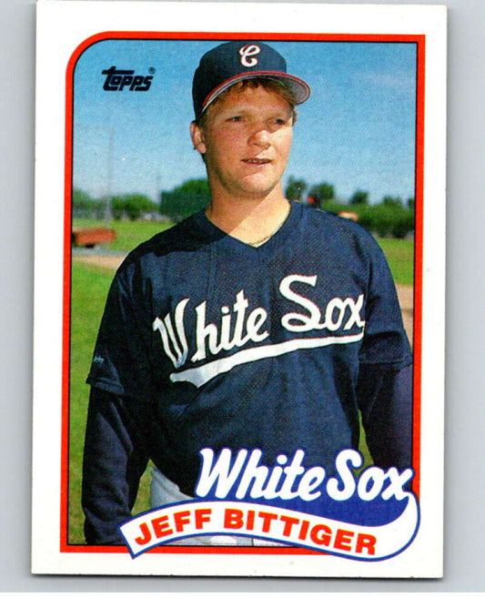 1989 Topps Baseball #209 Jeff Bittiger  RC Rookie Chicago White Sox  Image 1