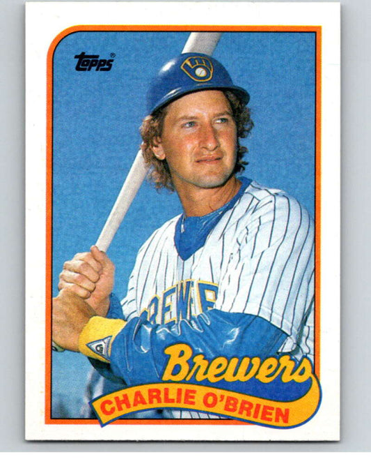 1989 Topps Baseball #214 Charlie O'Brien  Milwaukee Brewers  Image 1