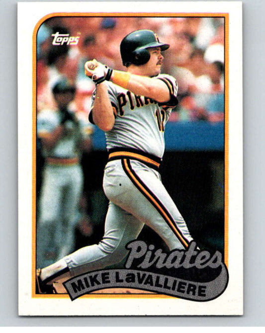 1989 Topps Baseball #218 Mike LaValliere  Pittsburgh Pirates  Image 1