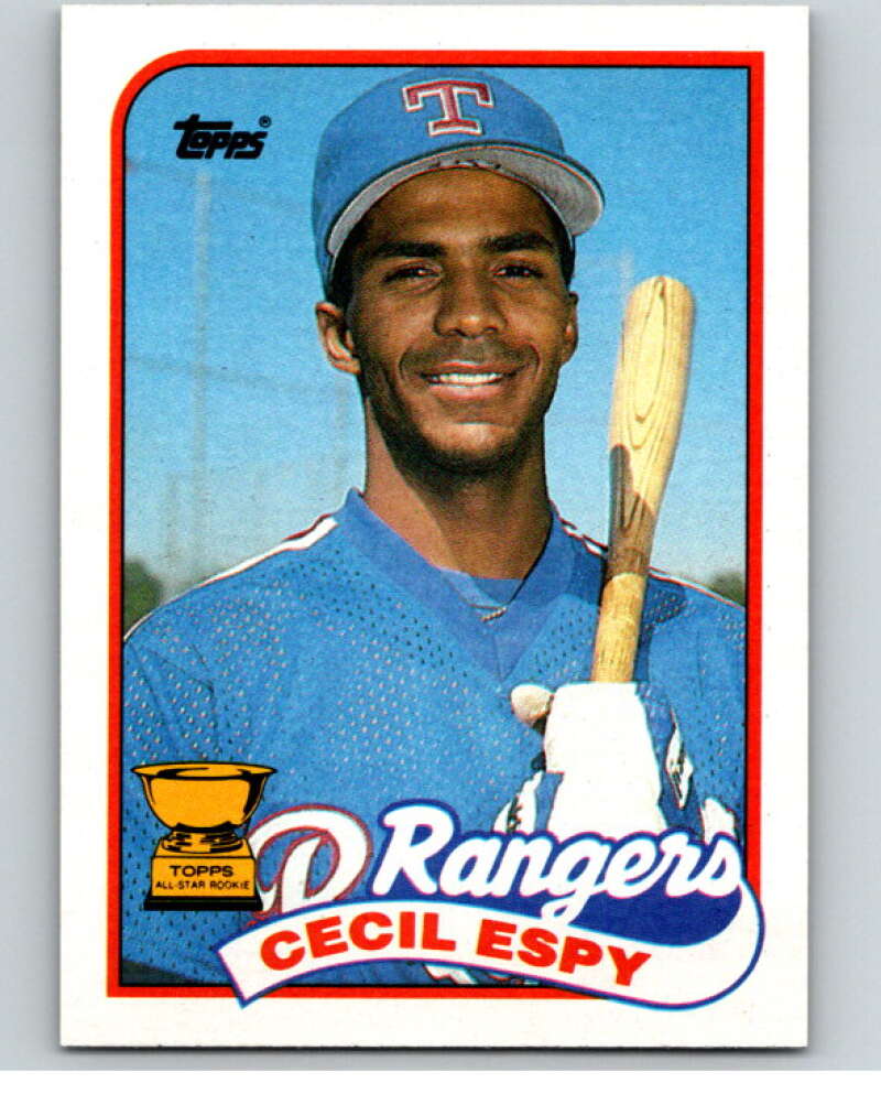 1989 Topps Baseball #221 Cecil Espy Texas Rangers Image 1