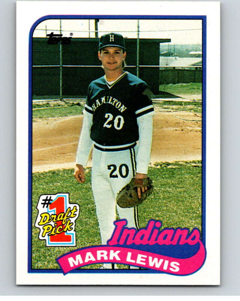 1989 Topps Baseball #222 Mark Lewis RC Rookie Cleveland Indians Image 1