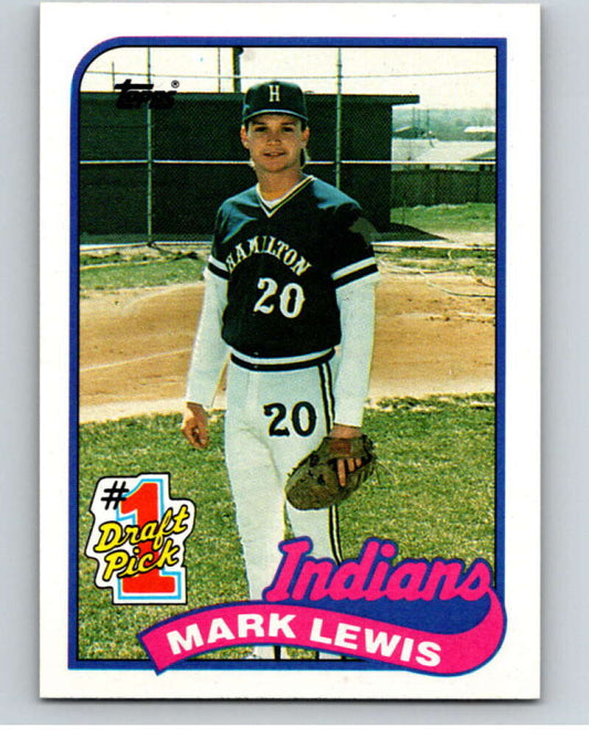 1989 Topps Baseball #222 Mark Lewis  RC Rookie Cleveland Indians  Image 1