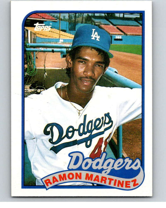 1989 Topps Baseball #225 Ramon Martinez  RC Rookie Los Angeles Dodgers  Image 1
