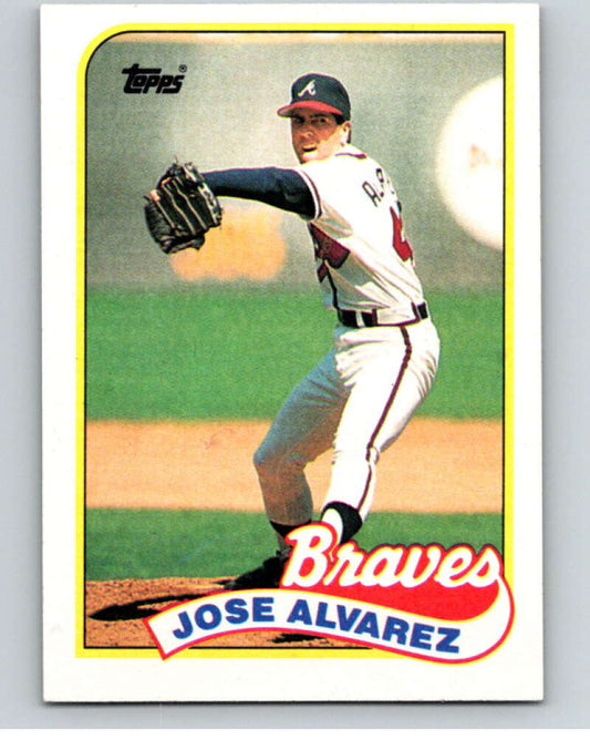 1989 Topps Baseball #253 Jose Alvarez  RC Rookie Atlanta Braves  Image 1