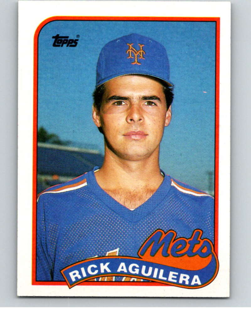 1989 Topps Baseball #257 Rick Aguilera New York Mets Image 1