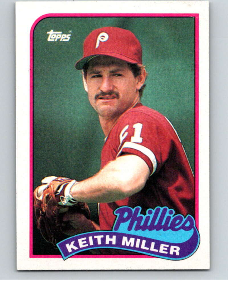 1989 Topps Baseball #268 Keith Miller RC Rookie Philadelphia Phillies Image 1