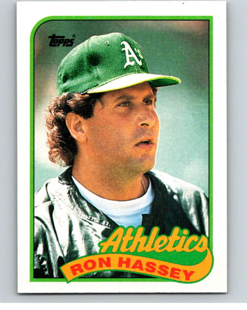 1989 Topps Baseball #272 Ron Hassey Oakland Athletics Image 1