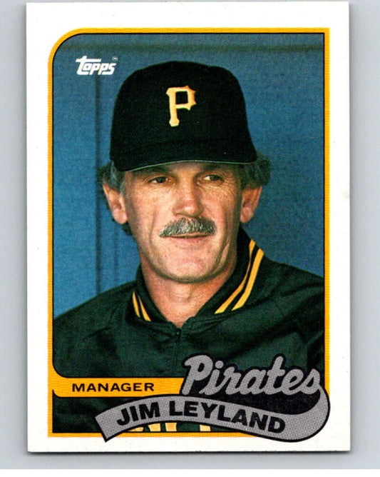 1989 Topps Baseball #284 Jim Leyland MG  Pittsburgh Pirates  Image 1