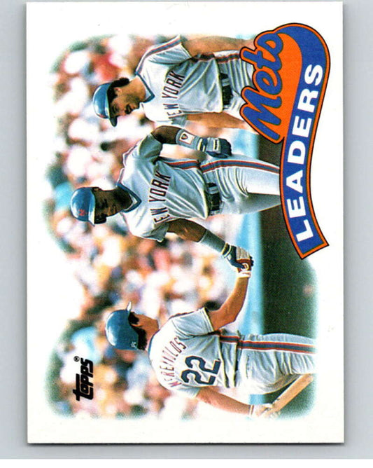 1989 Topps Baseball #291 Darryl Strawberry/Kevin McReynolds/Keith Hernandez  Image 1
