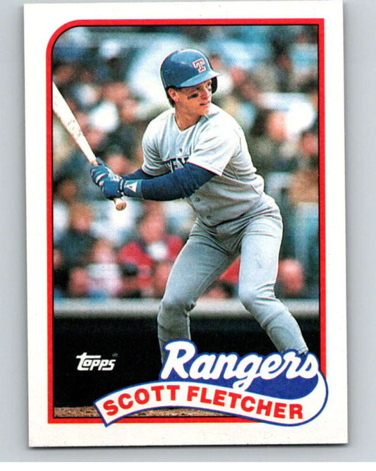 1989 Topps Baseball #295 Scott Fletcher  Texas Rangers  Image 1
