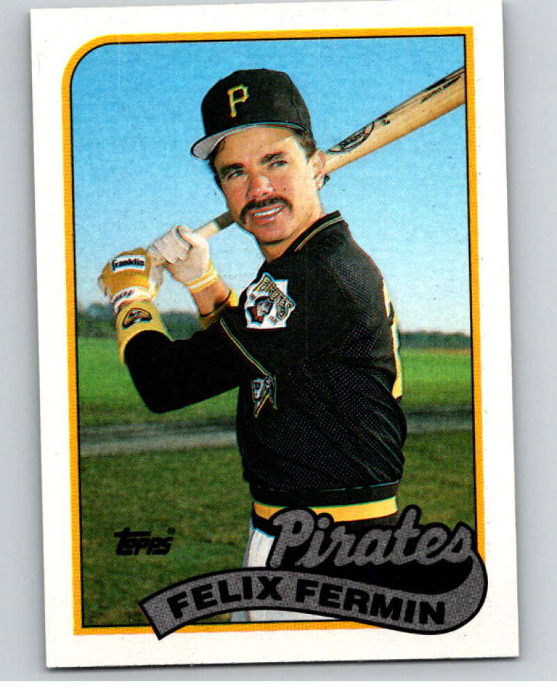 1989 Topps Baseball #303 Felix Fermin Pittsburgh Pirates Image 1