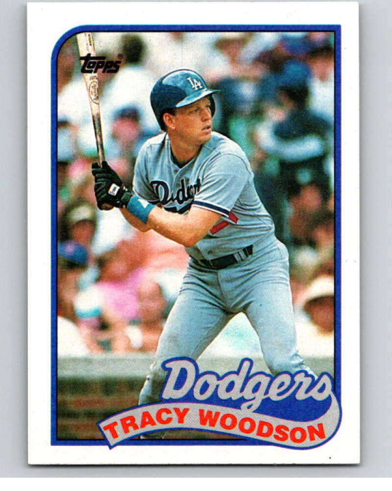 1989 Topps Baseball #306 Tracy Woodson Los Angeles Dodgers Image 1