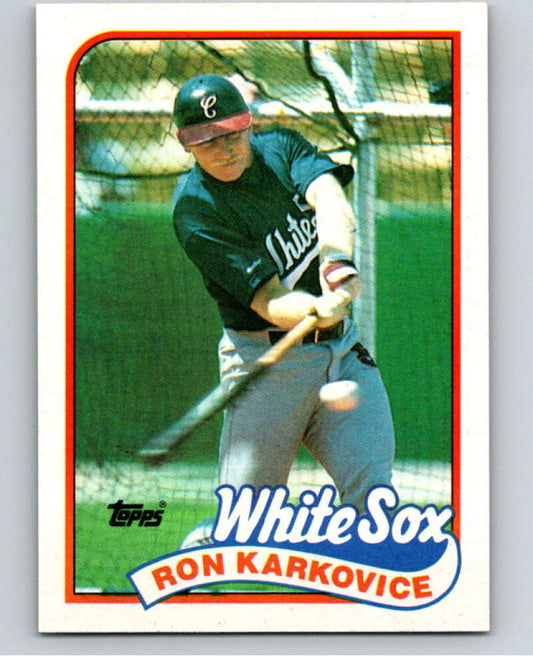 1989 Topps Baseball #308 Ron Karkovice  Chicago White Sox  Image 1