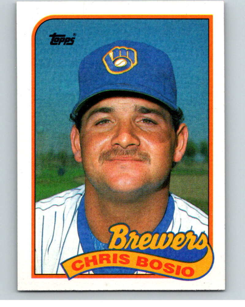1989 Topps Baseball #311 Chris Bosio Milwaukee Brewers Image 1