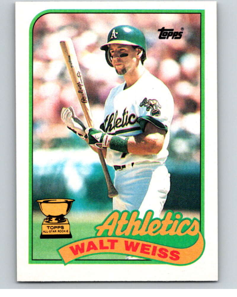1989 Topps Baseball #316 Walt Weiss Oakland Athletics Image 1