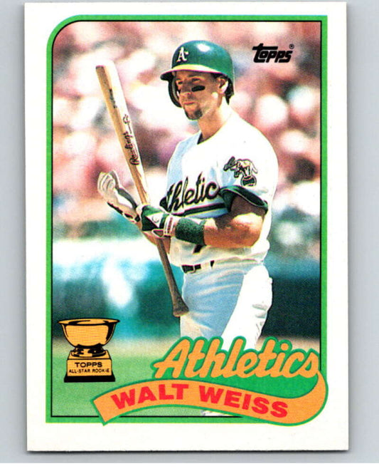 1989 Topps Baseball #316 Walt Weiss  Oakland Athletics  Image 1