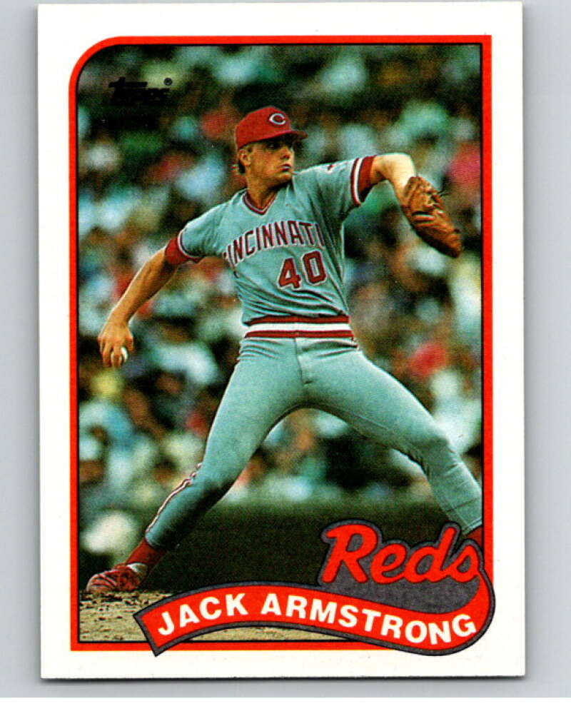 1989 Topps Baseball #317 Jack Armstrong RC Rookie Cincinnati Reds Image 1
