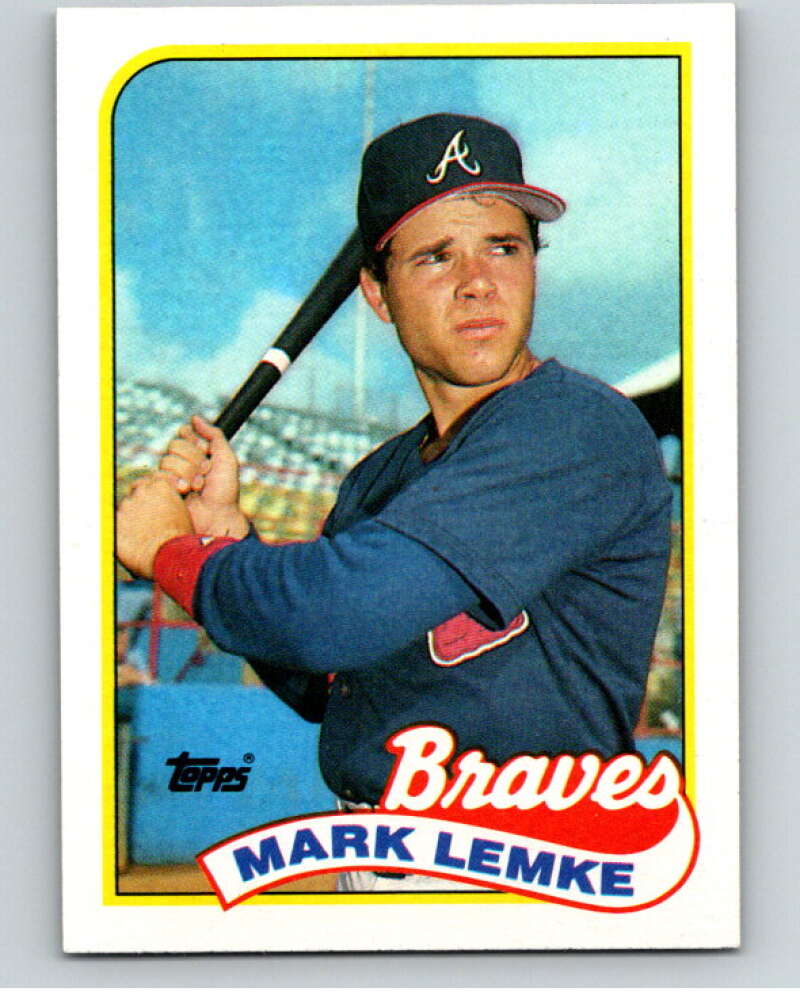 1989 Topps Baseball #327 Mark Lemke RC Rookie Atlanta Braves Image 1