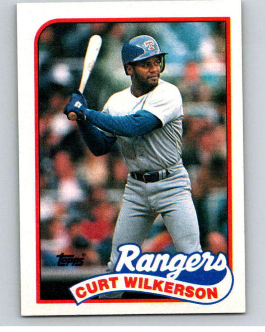 1989 Topps Baseball #331 Curtis Wilkerson  Texas Rangers  Image 1